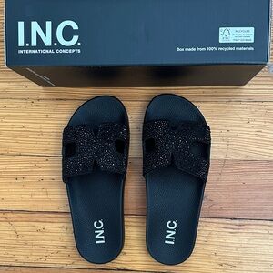 INC International Concepts Black Sandals